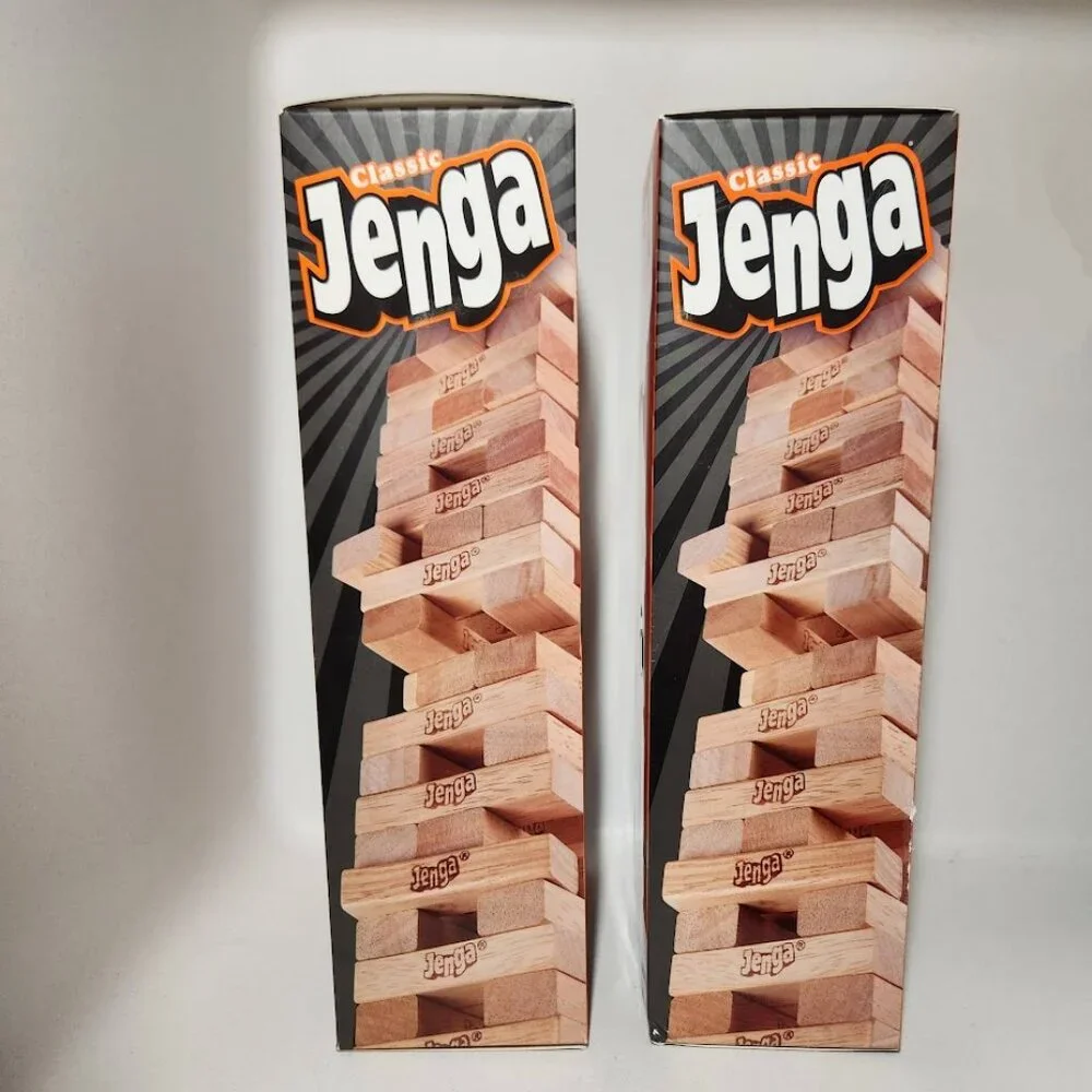 2X Jenga tower wooden blocks game board game EASTER BASKET GIFT STUFFER Set of 2